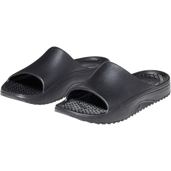 ANYWEAR Vibe Black EVA Slip On Recovery Sandals Size 9 NWT - Picture 1 of 10